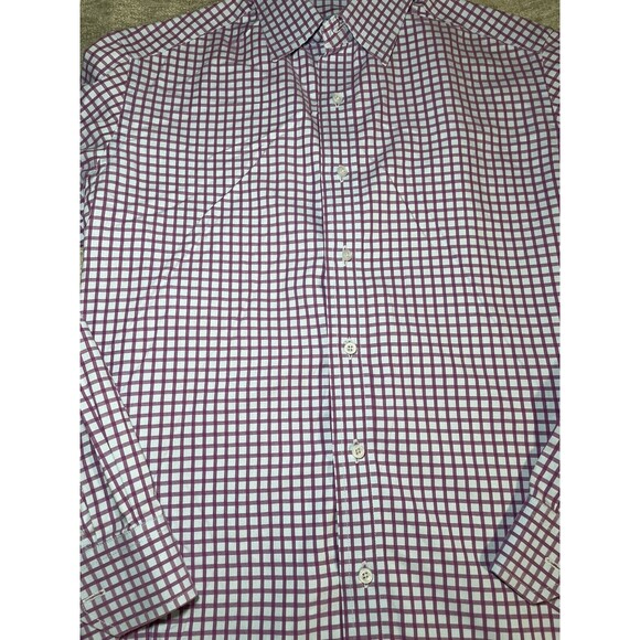 Raja Button Down Shirt Men’s Large Purple Collard - Picture 3 of 15